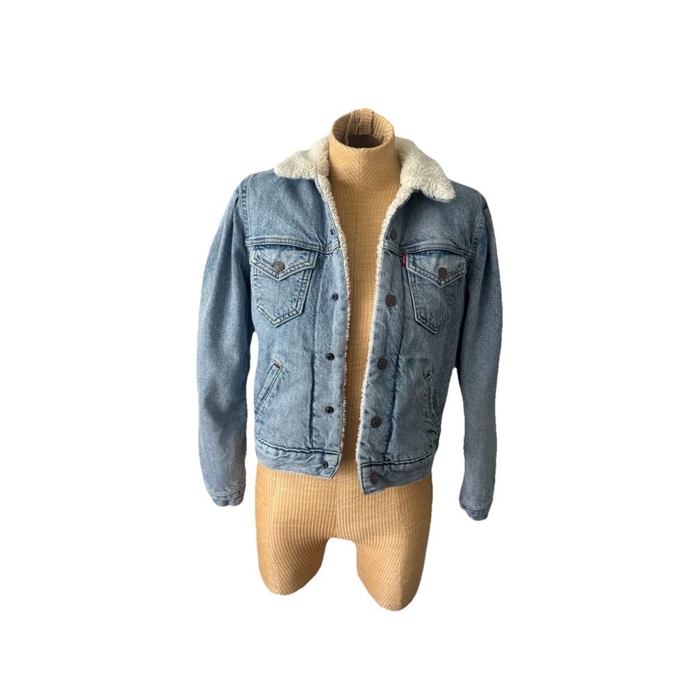 Levi's Women's Sherpa Lined 100% Cotton Denim Jacket Size XS Vintage Inspired